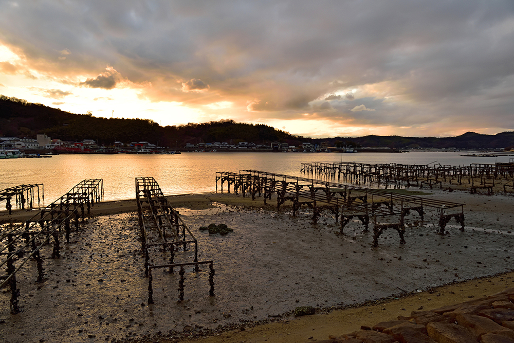 江田島の海の夕焼け