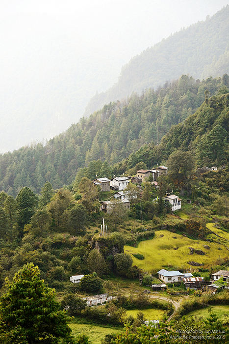 アルナーチャルのジミタン近郊の風景