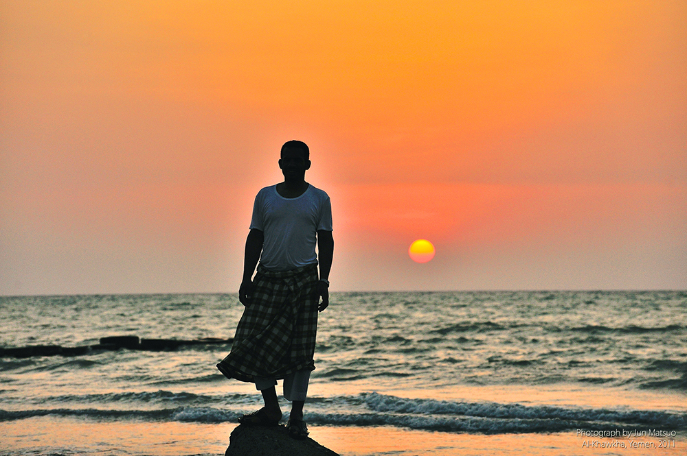 イエメンの紅海の夕暮れ