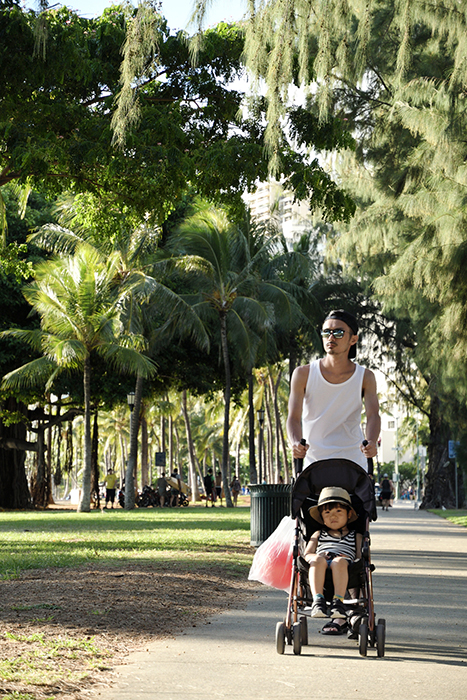 ハワイで朝の散歩