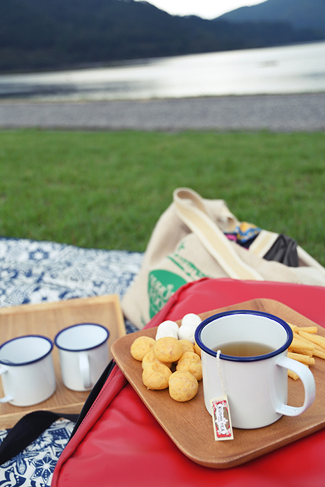 八千代湖でお茶