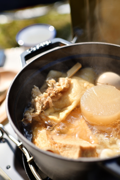 キャンプでおでん